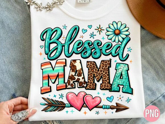 Download Western Blessed Mama Heart PNG T-shirt - Heart png Collection