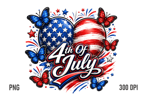 Download 4th of July Butterfly Heart PNG - Heart png Collection