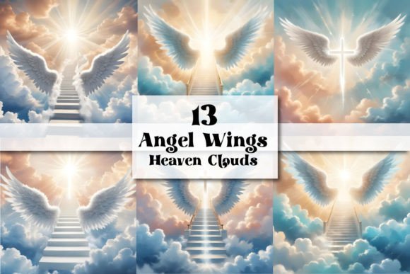 Download Angel Wings Heaven Clouds Stair Memorial - Premium Resources