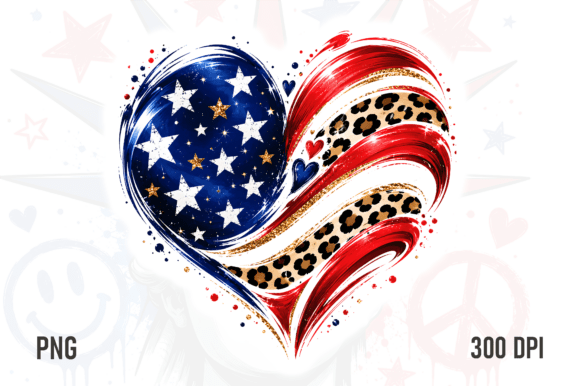 Download Patriotic Leopard Heart PNG - Heart png Collection