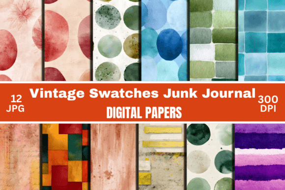 Download Vintage Swatches Ephemera Junk Journals - Premium Bundle