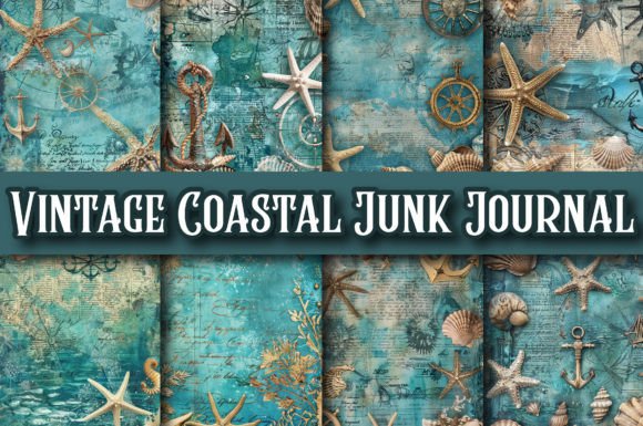 Download Vintage Coastal Junk Journal - Premium Bundle