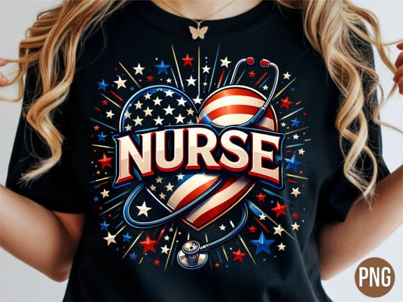 Download Patriotic Fourth of July Nurse Heart PNG - Heart png Collection
